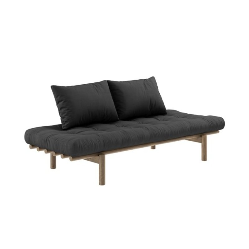 Karup Design-collectie PACE DAYBED CAROB BROWN LACQUERED W. 4-LAYER MIXED MATTRESS NATURAL