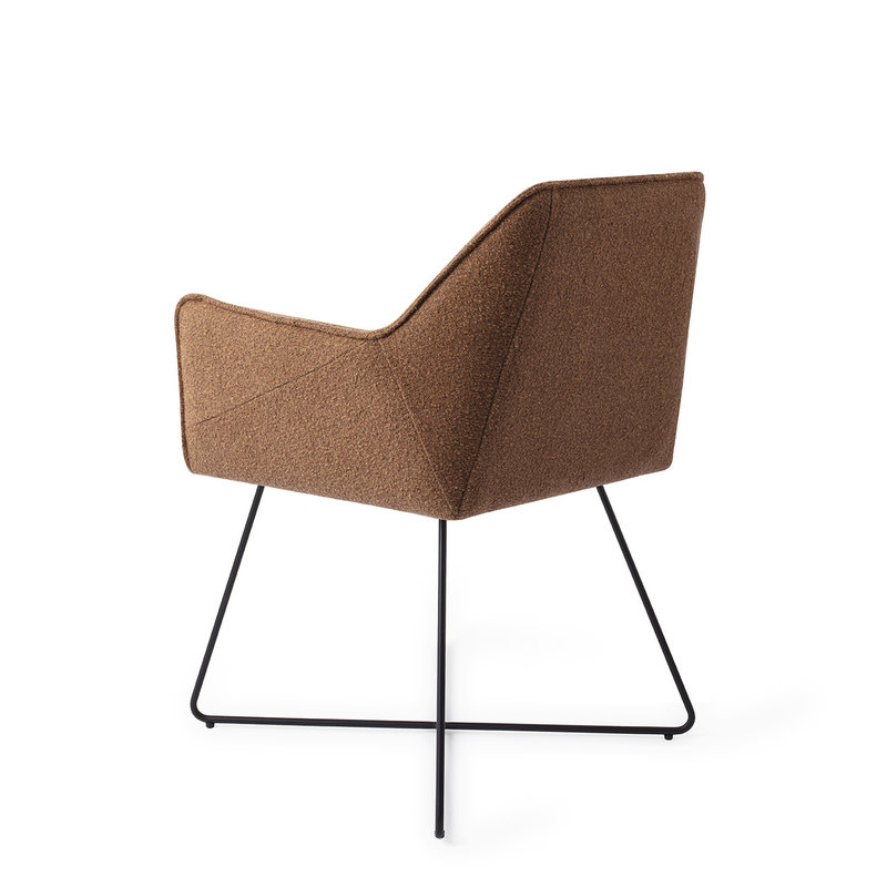 Jesper Home-collectie Tome Eetkamerstoel - Cinnamon Bun, Cross Black