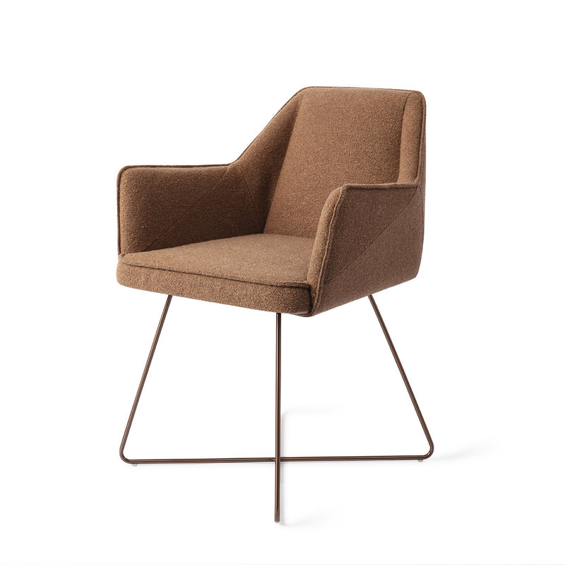 Jesper Home-collectie Tome Eetkamerstoel - Cinnamon Bun, Cross Rose