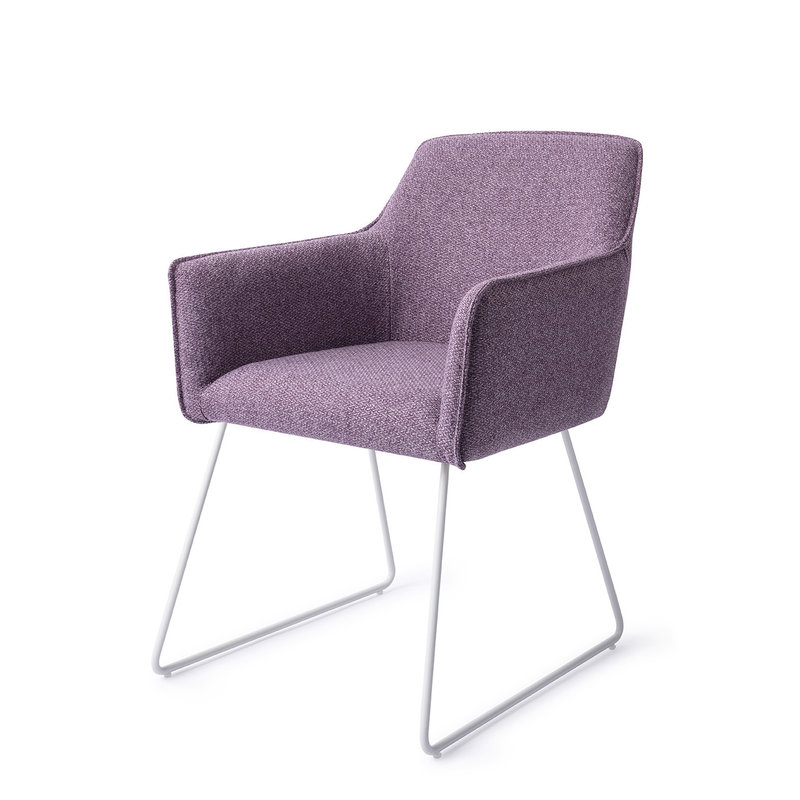 Jesper Home Hofu Eetkamerstoel -  Violet Daisy, Slide White