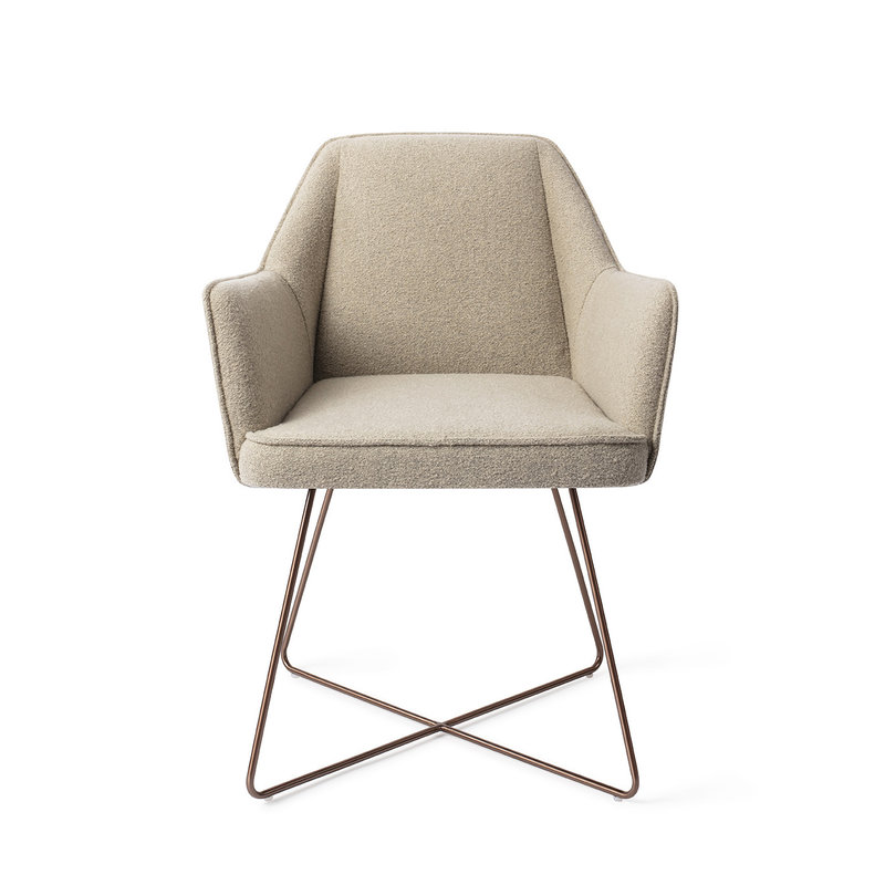Jesper Home-collectie Tome Eetkamerstoel - Great Greige, Cross Rose