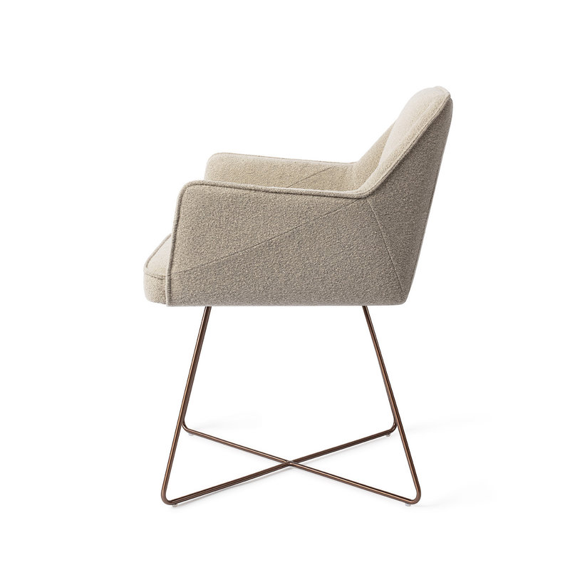 Jesper Home-collectie Tome Eetkamerstoel - Great Greige, Cross Rose