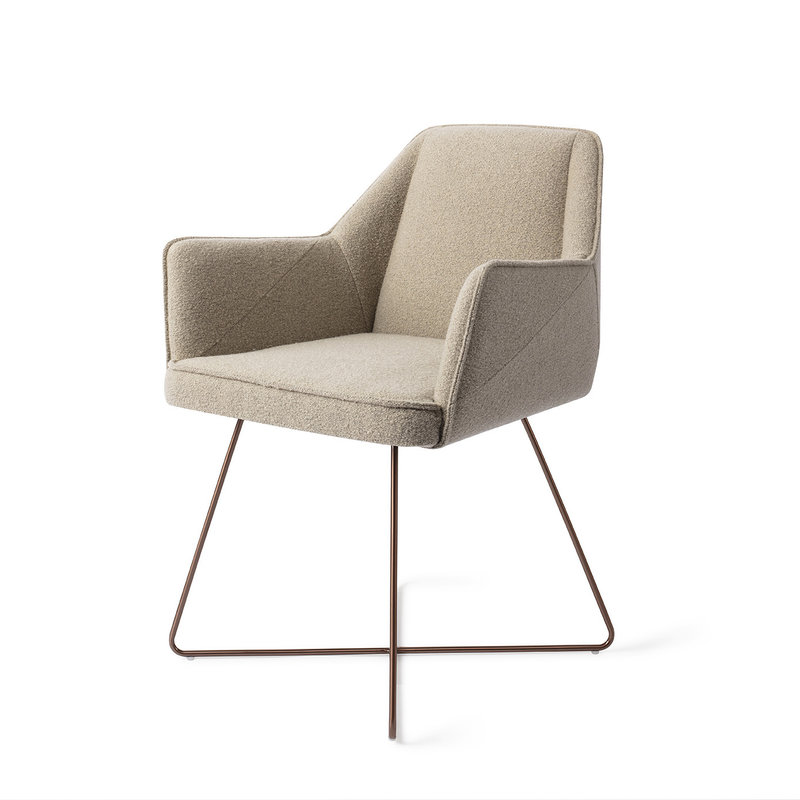 Jesper Home-collectie Tome Eetkamerstoel - Great Greige, Cross Rose
