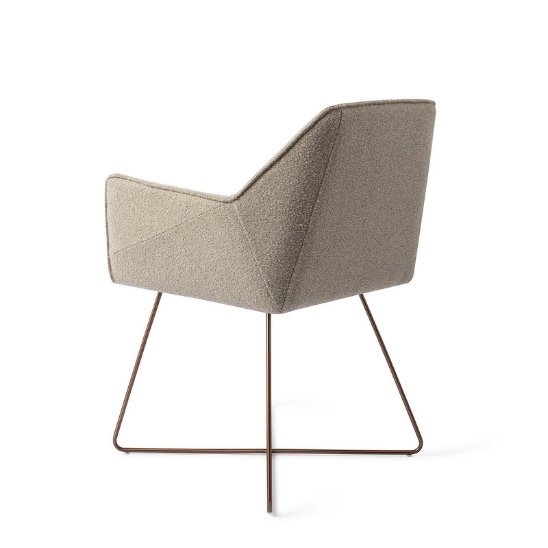 Jesper Home-collectie Tome Eetkamerstoel - Great Greige, Cross Rose