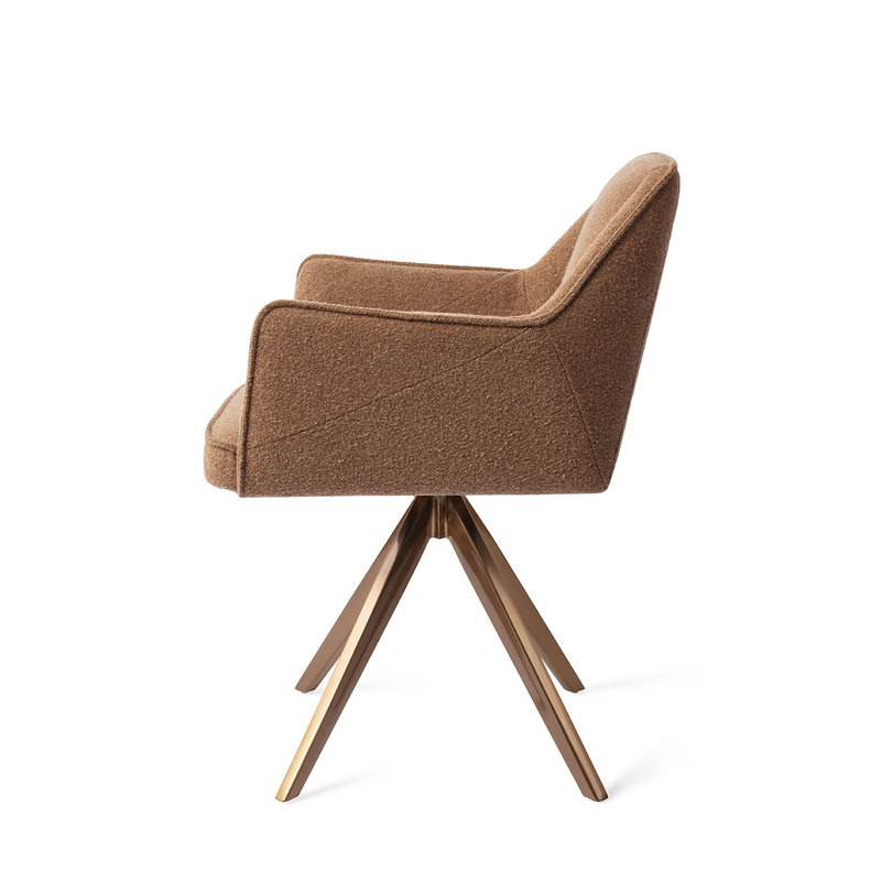 Jesper Home-collectie Tome Eetkamerstoel - Cinnamon Bun, Turn Rose