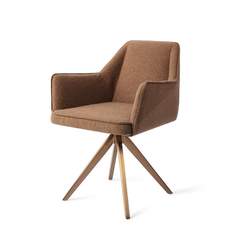 Jesper Home-collectie Tome Eetkamerstoel - Cinnamon Bun, Turn Rose