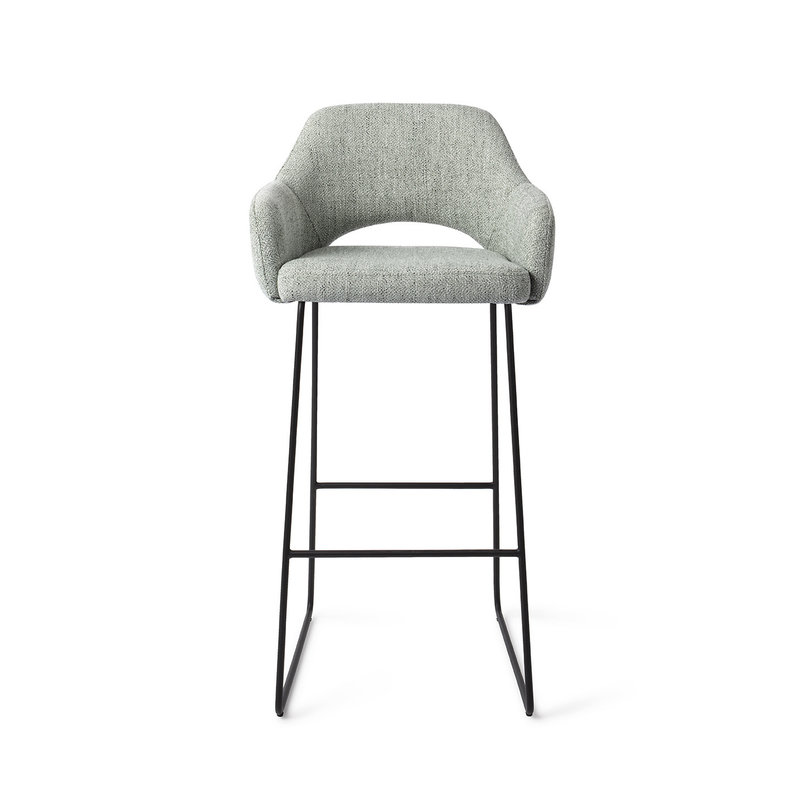 Jesper Home Yanai Bar Stool - Soft Sage Slide Black (H)