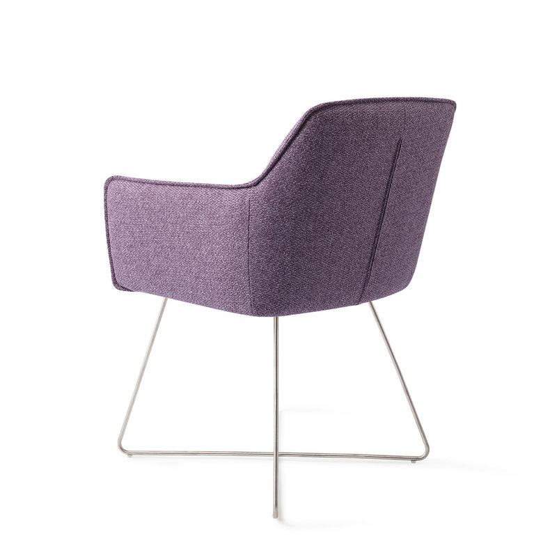Jesper Home Hofu Eetkamerstoel -  Violet Daisy, Cross Steel