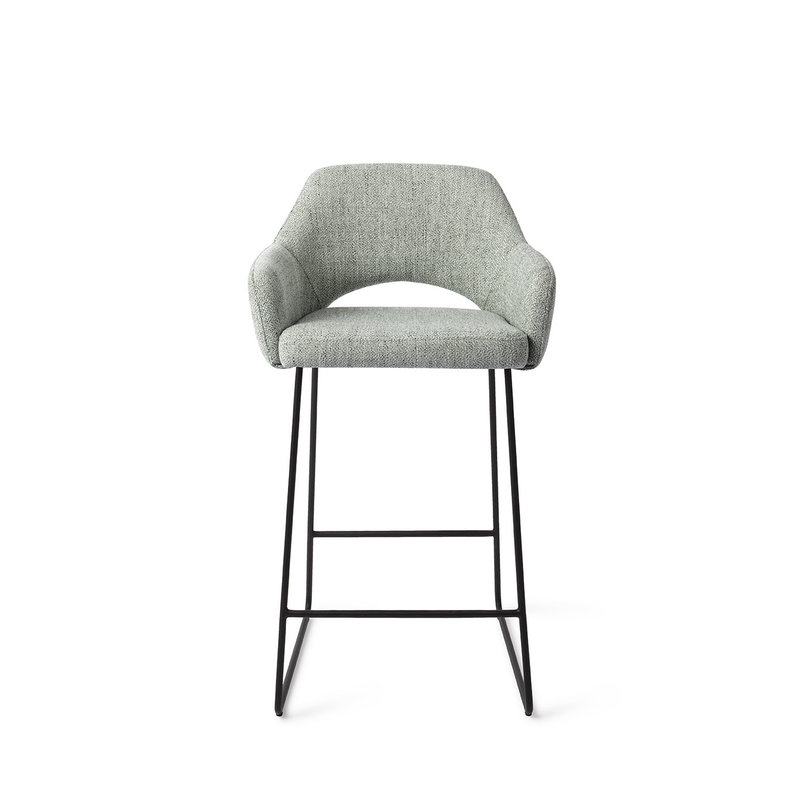 Jesper Home-collectie Yanai Barkruk - Soft Sage Slide Black (L)