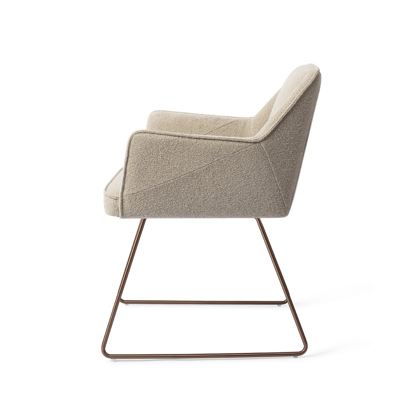 Jesper Home-collectie Tome Eetkamerstoel - Great Greige, Slide Rose