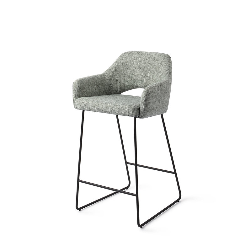 Jesper Home-collectie Yanai Barkruk - Soft Sage Slide Black (L)