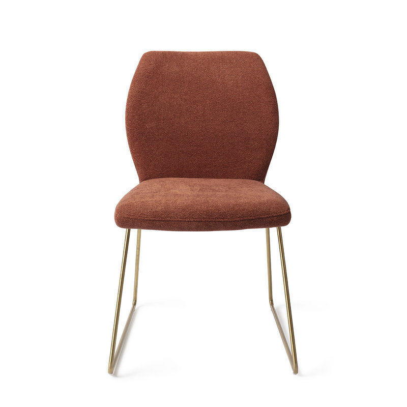Jesper Home-collectie Ikata Eetkamerstoel Cosy Copper - Slide Gold