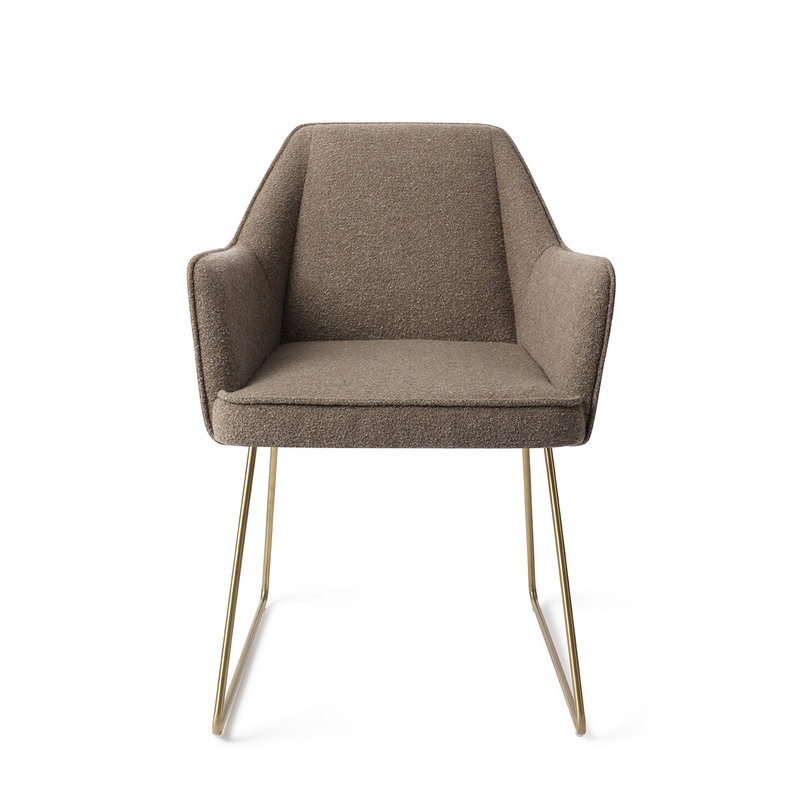 Jesper Home-collectie Tome Eetkamerstoel - Idaho Potato, Slide Gold