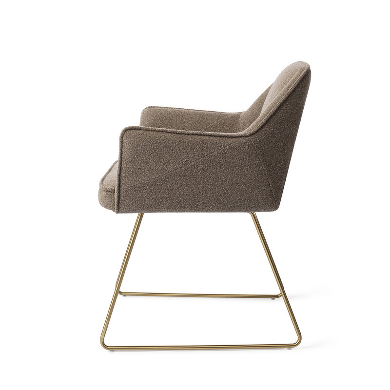 Jesper Home-collectie Tome Eetkamerstoel - Idaho Potato, Slide Gold