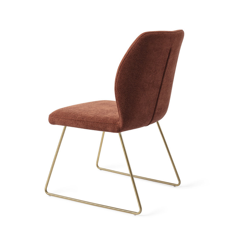 Jesper Home-collectie Ikata Eetkamerstoel Cosy Copper - Slide Gold