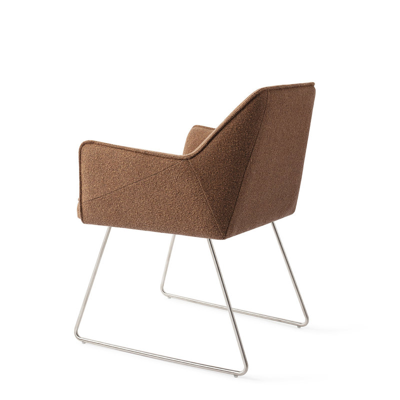 Jesper Home Tome Eetkamerstoel - Cinnamon Bun, Slide Steel
