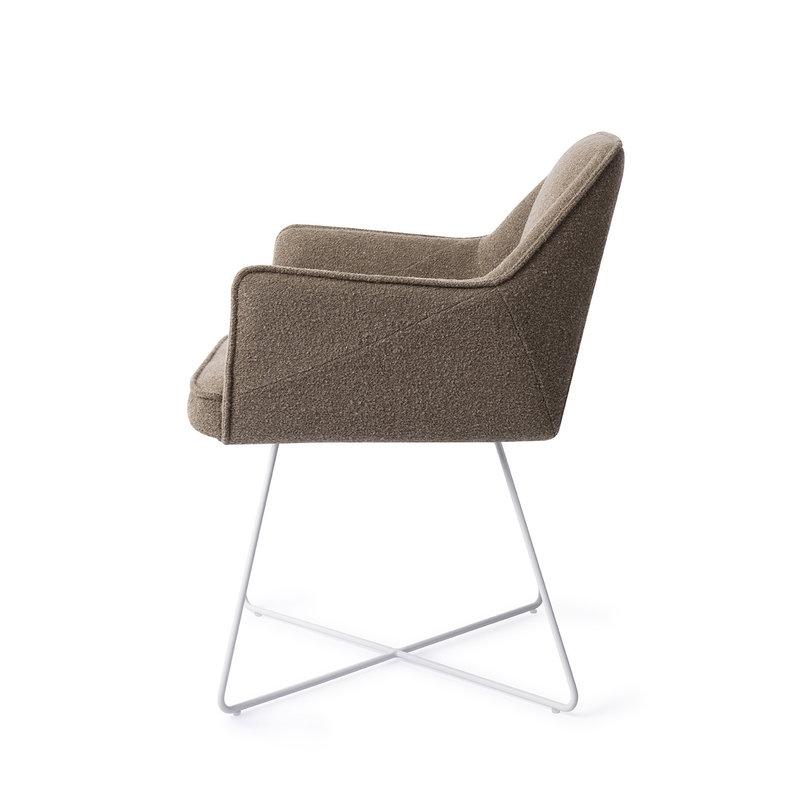 Jesper Home-collectie Tome Eetkamerstoel - Idaho Potato, Cross White
