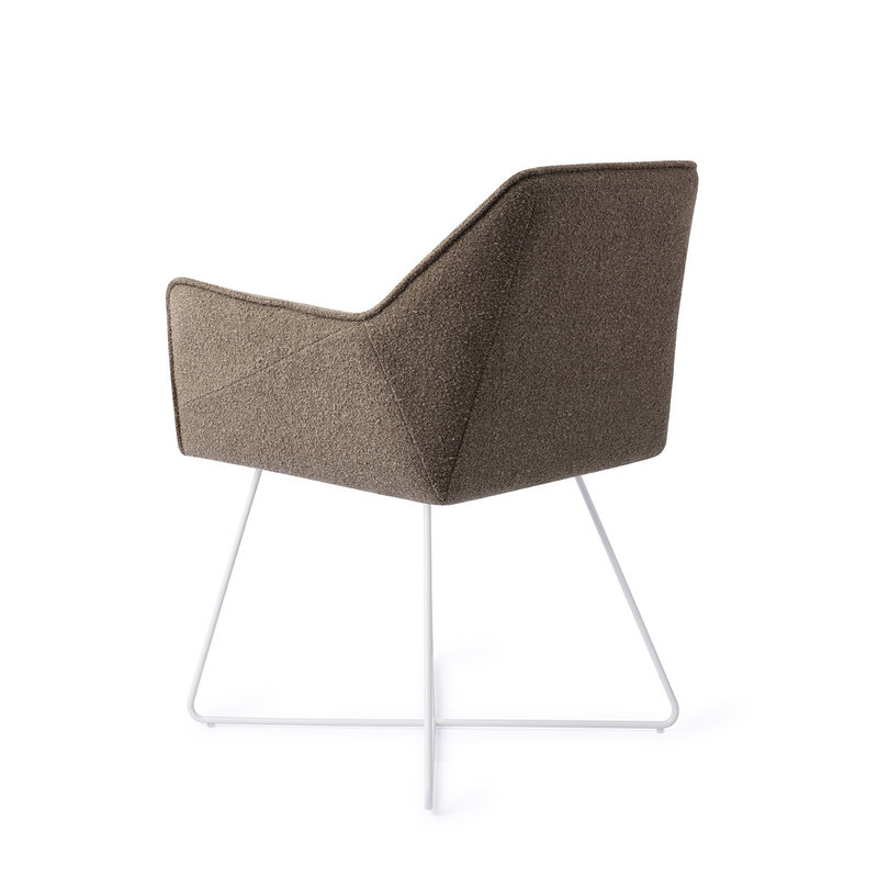 Jesper Home-collectie Tome Eetkamerstoel - Idaho Potato, Cross White