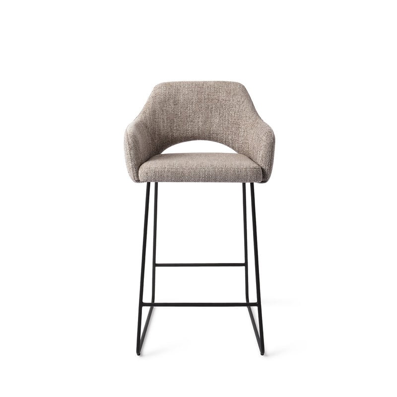 Jesper Home-collectie Yanai Barkruk - Biscuit Beach Slide Black (L)