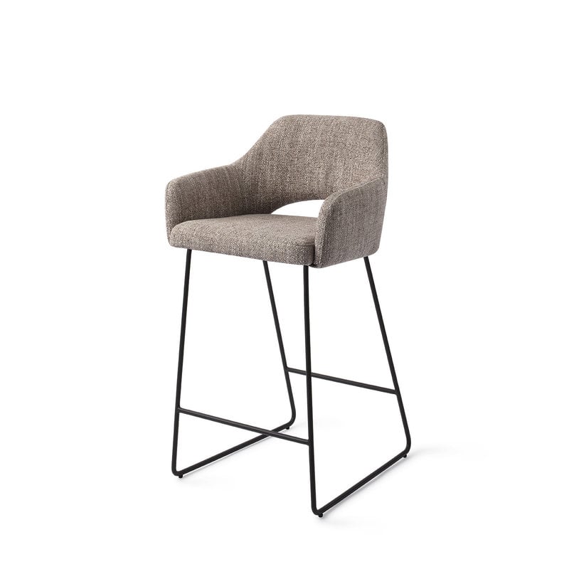 Jesper Home-collectie Yanai Barkruk - Biscuit Beach Slide Black (L)