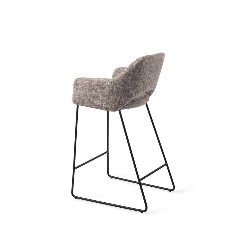 Jesper Home-collectie Yanai Barkruk - Biscuit Beach Slide Black (L)