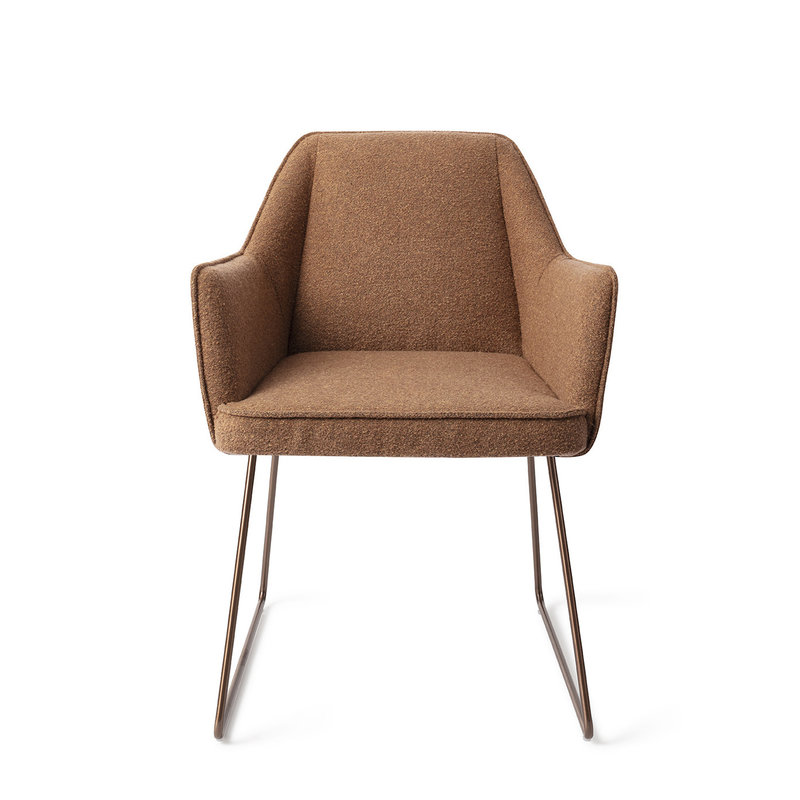 Jesper Home-collectie Tome Eetkamerstoel - Cinnamon Bun, Slide Rose