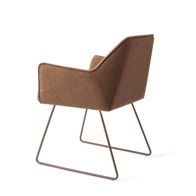 Jesper Home-collectie Tome Eetkamerstoel - Cinnamon Bun, Slide Rose