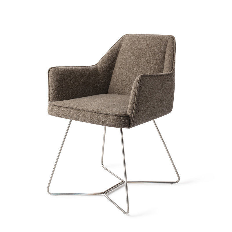 Jesper Home-collectie Tome Eetkamerstoel - Idaho Potato, Beehive Steel