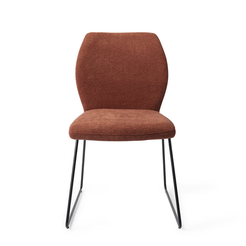 Jesper Home-collectie Ikata Eetkamerstoel Cosy Copper - Slide Black