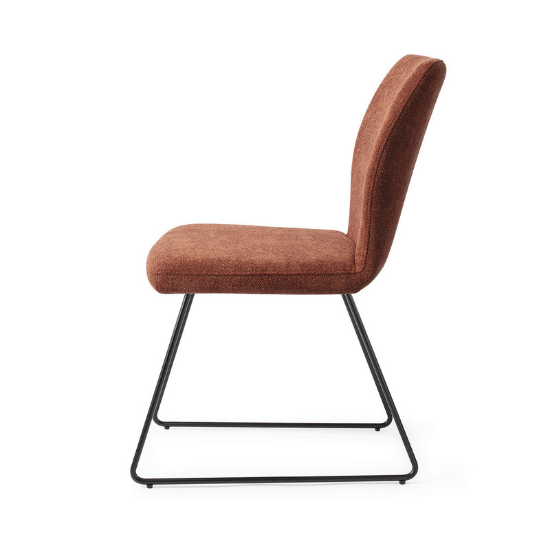 Jesper Home-collectie Ikata Eetkamerstoel Cosy Copper - Slide Black