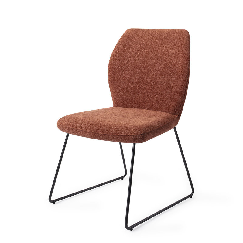 Jesper Home-collectie Ikata Eetkamerstoel Cosy Copper - Slide Black
