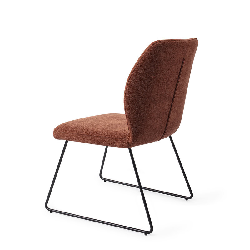 Jesper Home-collectie Ikata Eetkamerstoel Cosy Copper - Slide Black