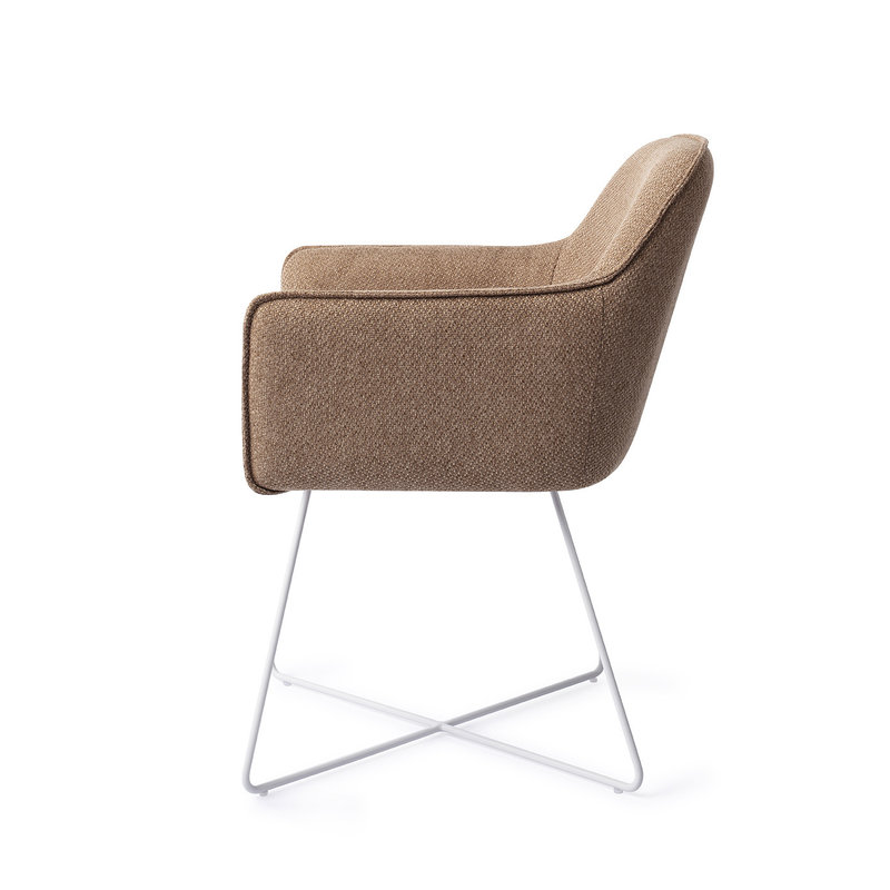 Jesper Home Hofu Eetkamerstoel -  French Toast, Cross White