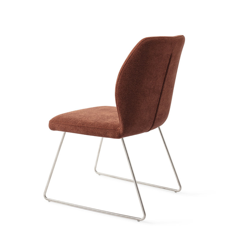 Jesper Home-collectie Ikata Eetkamerstoel Cosy Copper - Slide Steel