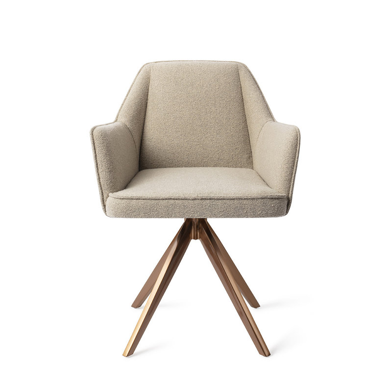 Jesper Home-collectie Tome Eetkamerstoel - Great Greige, Turn Rose