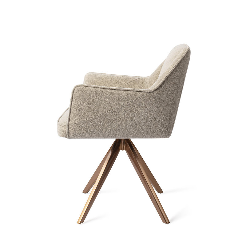 Jesper Home-collectie Tome Eetkamerstoel - Great Greige, Turn Rose