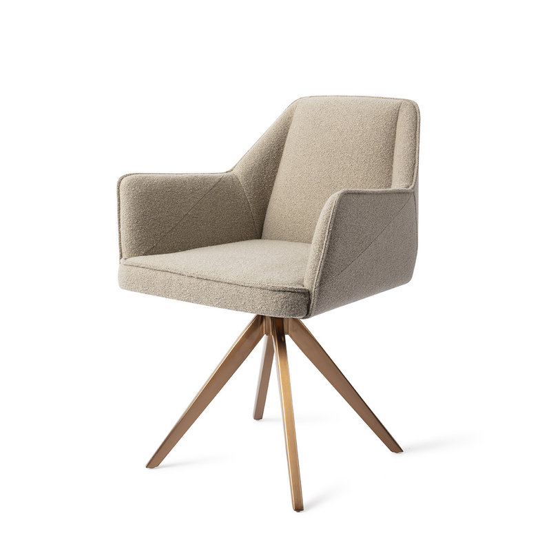 Jesper Home-collectie Tome Eetkamerstoel - Great Greige, Turn Rose