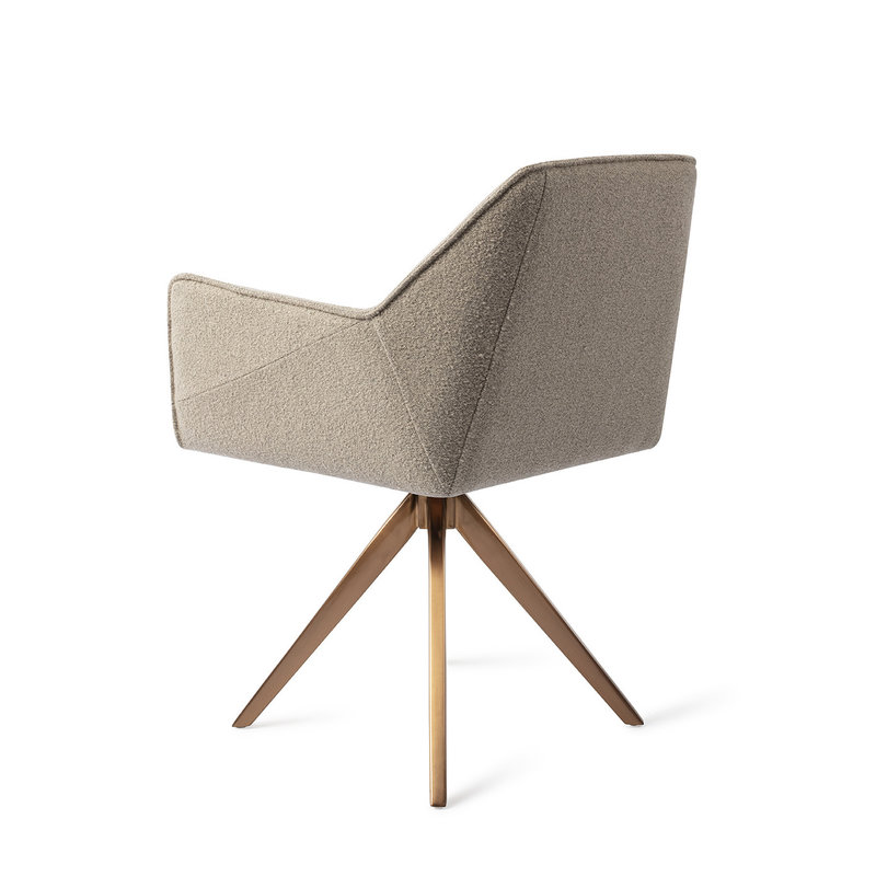 Jesper Home-collectie Tome Eetkamerstoel - Great Greige, Turn Rose