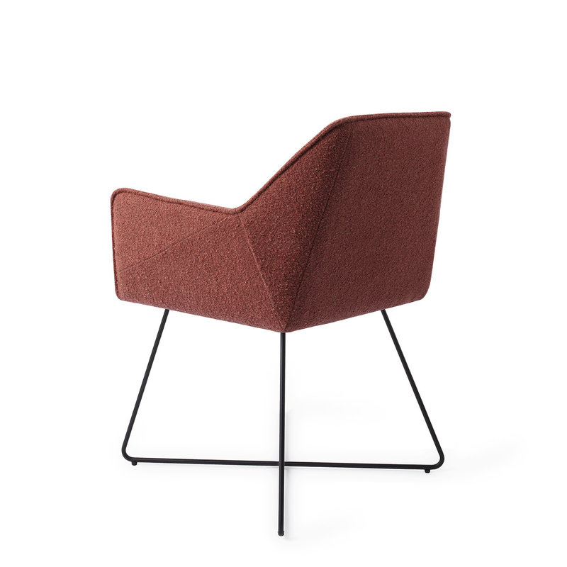 Jesper Home Tome Eetkamerstoel - Shabby Saffron, Cross Black