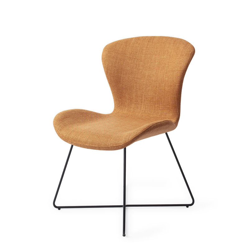 Jesper Home Moji Eetkamerstoel - Flax and Hay, Cross Black