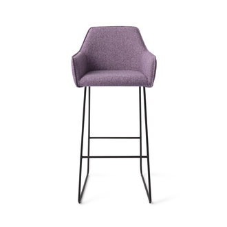 Jesper Home Hofu Bar Stool Violet Daisy Slide Black (H)