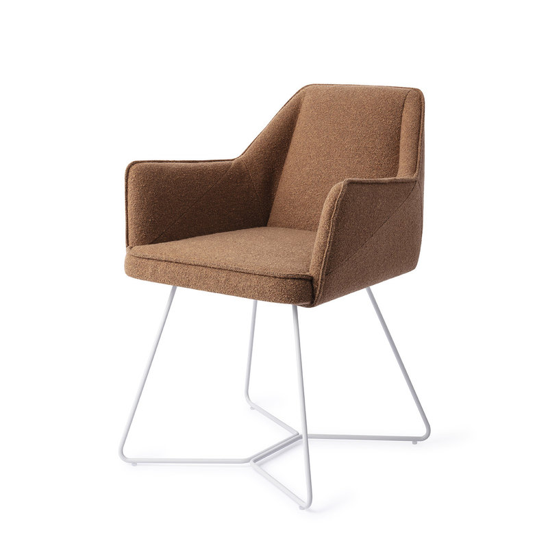 Jesper Home Tome Eetkamerstoel - Cinnamon Bun, Beehive White