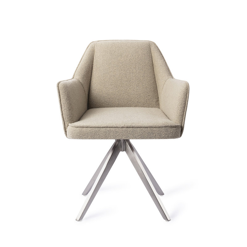 Jesper Home-collectie Tome Eetkamerstoel - Great Greige, Turn Steel