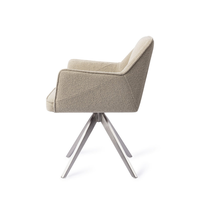 Jesper Home-collectie Tome Eetkamerstoel - Great Greige, Turn Steel