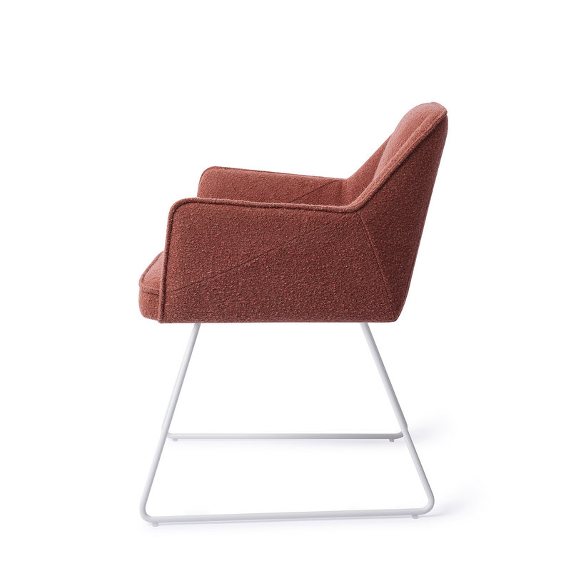 Jesper Home Tome Eetkamerstoel - Shabby Saffron, Slide White