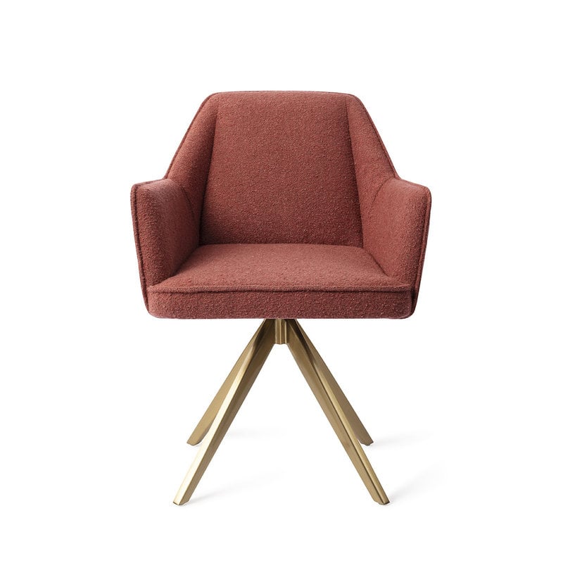Jesper Home-collectie Tome Eetkamerstoel - Shabby Saffron, Turn Gold