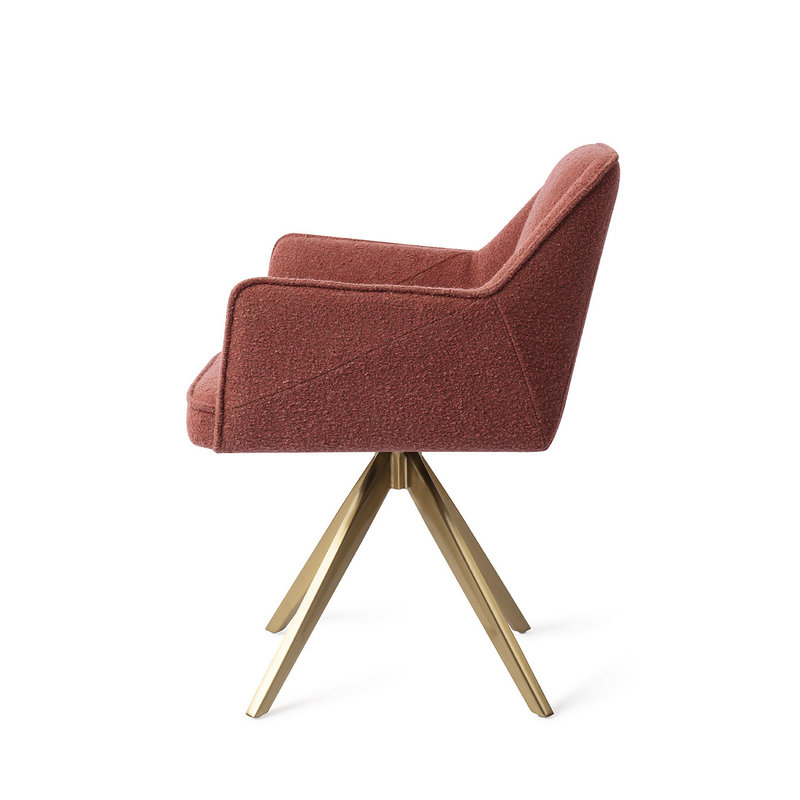 Jesper Home-collectie Tome Eetkamerstoel - Shabby Saffron, Turn Gold