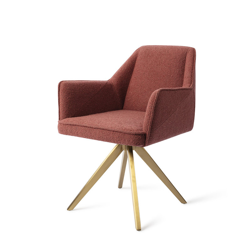 Jesper Home Tome Eetkamerstoel - Shabby Saffron, Turn Gold