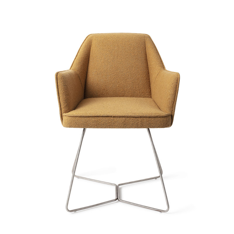 Jesper Home-collectie Tome Eetkamerstoel - Masai Giraffe, Beehive Steel