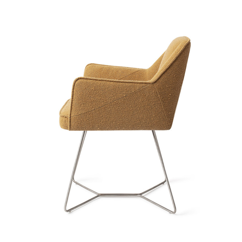 Jesper Home-collectie Tome Eetkamerstoel - Masai Giraffe, Beehive Steel